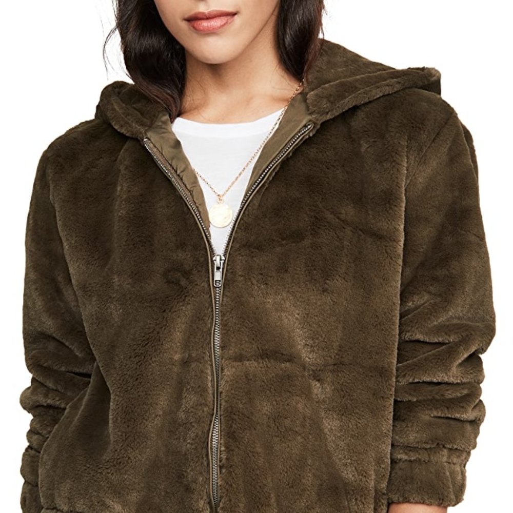 Cupcakes and Cashmere Breda Faux Fur Hooded Jacket